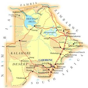 Map-Botswana